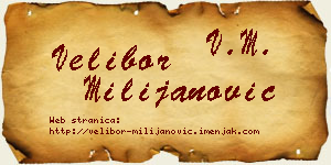 Velibor Milijanović vizit kartica